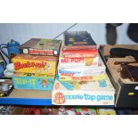 A quantity of various board games to include Bucke