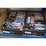 Two boxes of DVD's