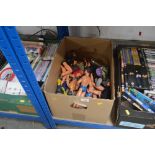 A box of Action Men and other figures