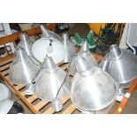 Eleven metal light shades