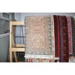 An approx. 7'2" x 5' Eastern patterned rug AF