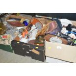 Three boxes of sundries and household items