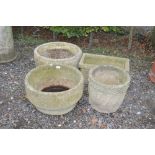 Four Willow Lodge concrete planters