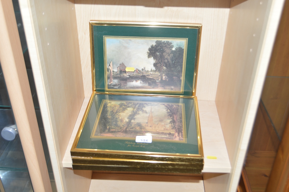 Four framed and glazed prints after John Constable