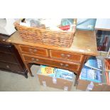 An Edwardian mahogany and inlaid chest fitted two s