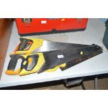 A quantity of hand saws