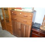 A mahogany tallboy fitted two drawers above