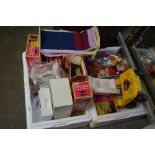 Two boxes of dolls; including Sindy