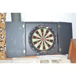 A dart board