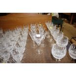 Nine Waterford drinking glasses