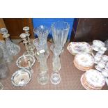 Eight various glass vases