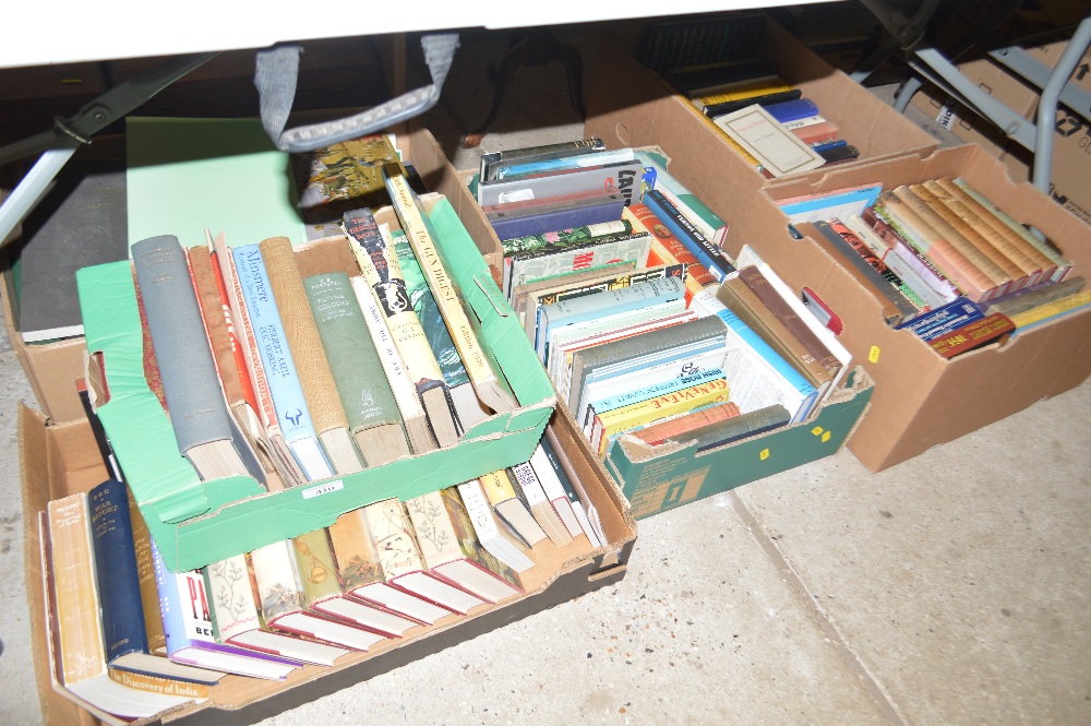 Six boxes of books