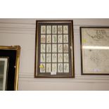 A framed set of Player's cigarette cards depicting D