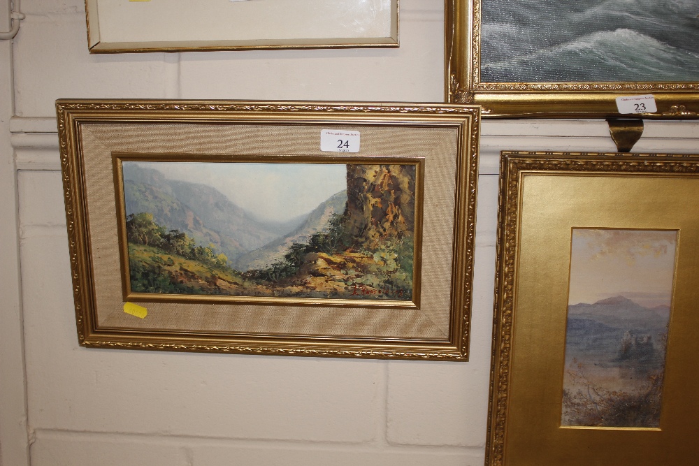 Louise Repsold, study of a mountain scene signed o