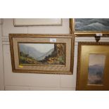 Louise Repsold, study of a mountain scene signed o