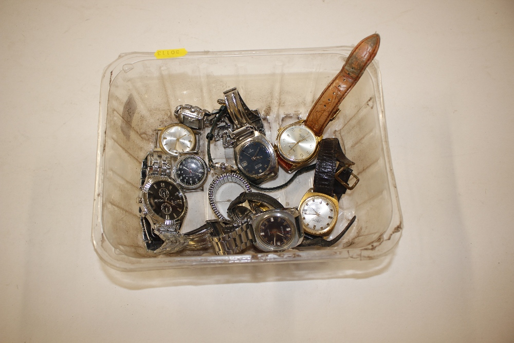 A box of various wrist watches to include Sekonda