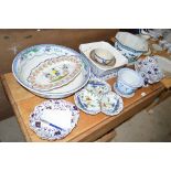 A 19th Century Spode comport and two matching plat