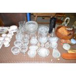 A quantity of various glassware to include cut gla