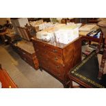 A George III mahogany and satin wood inlaid chest