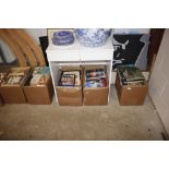 Five boxes of various books