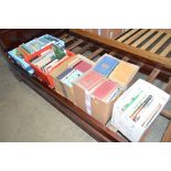 Five boxes of books