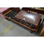 A teak coffee table