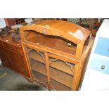 A walnut and glazed bookcase