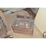 A wooden toolbox