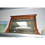 An Edwardian overmantle mirror