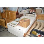 A single divan bed with mattress