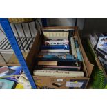 A box of various aviation books and military books