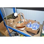 Two boxes and a quantity of various kitchenalia an