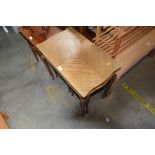 A mahogany nest of two occasional tables