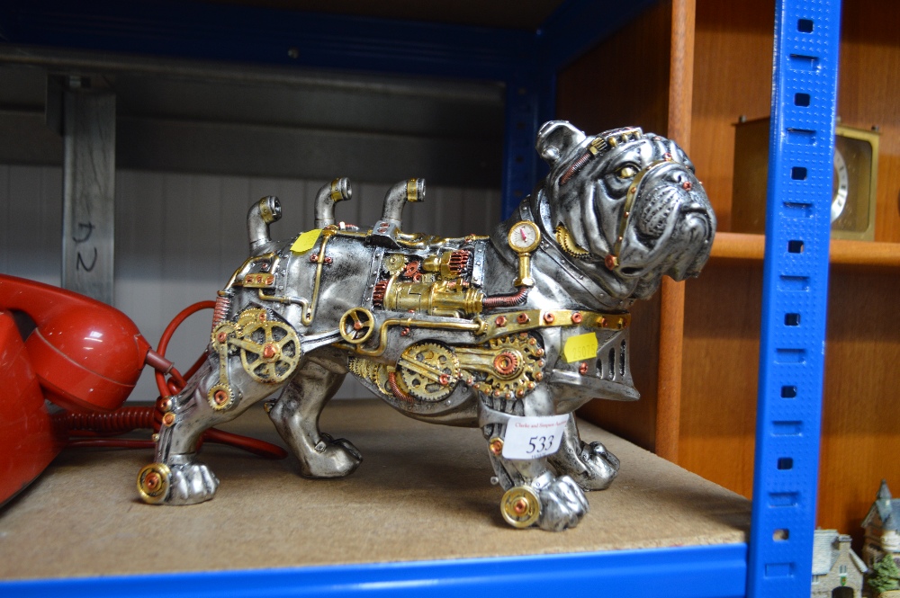 A novelty bulldog ornament