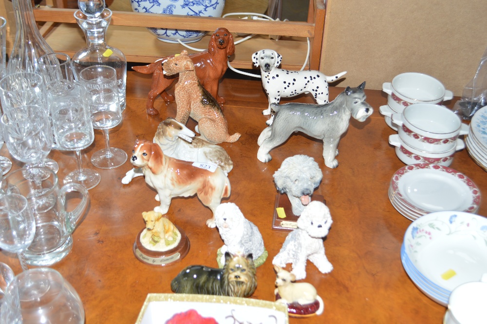 A quantity of dog ornaments; including two USSR ex