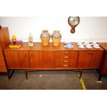 A teak G-plan design sideboard fitted four central