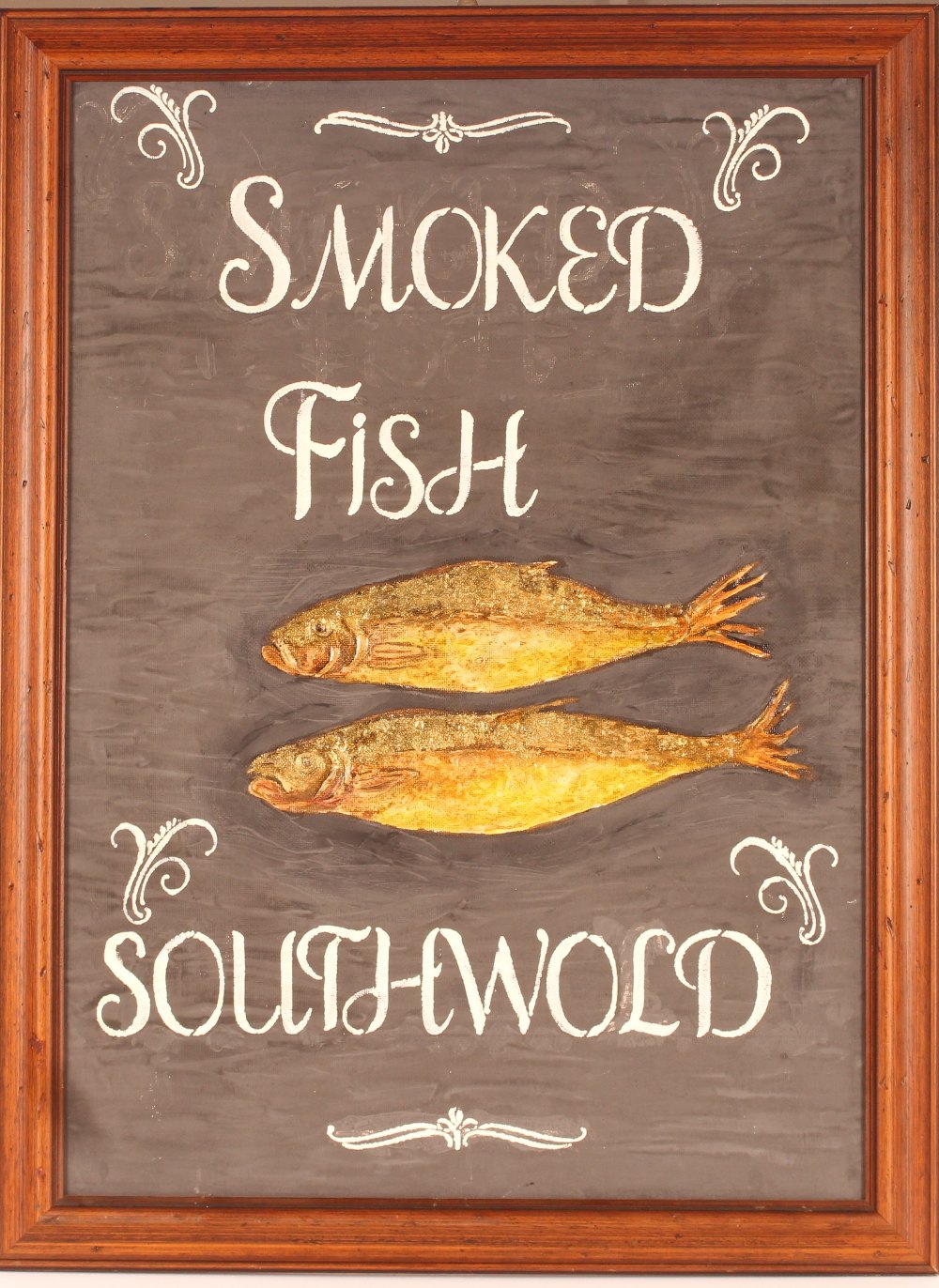 "Smoked Fish Southwold", painted advertising picture