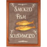 "Smoked Fish Southwold", painted advertising picture