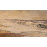 Cavendish Morton, study of Cley Beach, oil on board