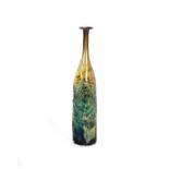A Mdina coloured glass bottle vase, 46cm high