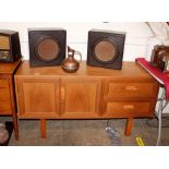 A teak G-plan design sideboard fitted two drawers