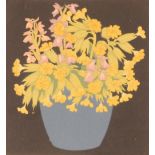 John Hall Thorpe (1874-1947), pencil signed woodblock Cowslips in
