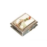 A silver cigarette case Chester 1926, the lid with