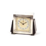 A Bakelite and chrome Temco electric mantel clock