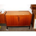 A 1960's Danish teak fridge cabinet designed by Be