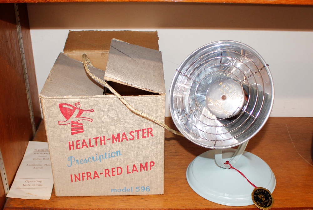 A mid-20th Century health lamp in original box wit