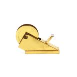 A brass Art Deco design tape dispenser