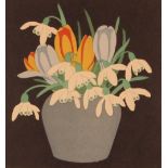 John Hall Thorpe (1874-1947), pencil signed woodblock Crocus and