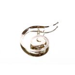 A Georg Jensen silver spiral brooch, stamped verso