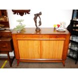 A Lebus oak sideboard fitted two drawers above cup